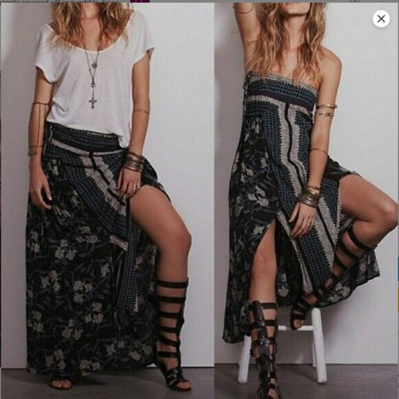 Free People Dresses & Skirts - Free People Squared Off Convertible Skirt Dress Size Large